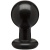 Круглая черная анальная пробка Classic Round Butt Plugs Large - 12,1 см.