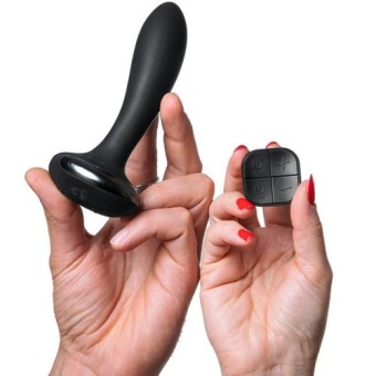 Анальная вибропробка с пультом управления Hot Octopuss PleX with flex - 14 см