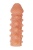 Телесная закрытая насадка с шариками Cock Sleeve Size S - 13,8 см.