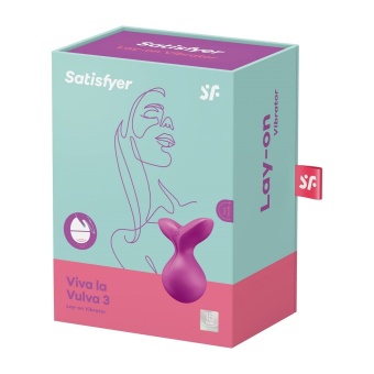 Мини-вибратор с круглым кончиком Satisfyer Viva la Vulva 3 фуксия