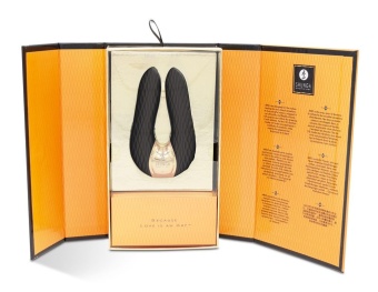 Мини-вибратор с двумя кончиками Shunga AIKO черный