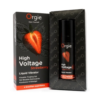 Жидкий вибратор Orgie High Voltage Strawberry - 15 мл.