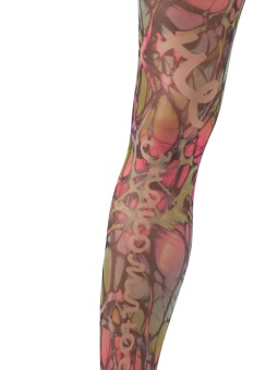 Колготки с оригинальным цветным принтом