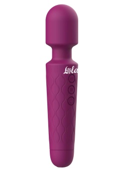 Сливовый жезловый вибромассажер Dreaming Wand - 20 см.