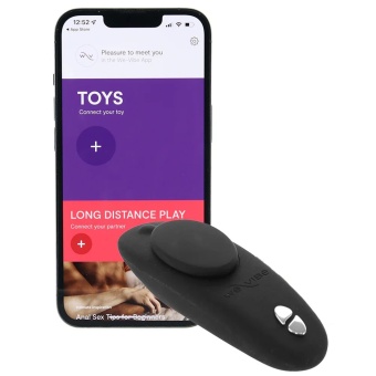 Вибратор в трусики We-Vibe Moxie+ черный, в комплекте батарейка для пульта