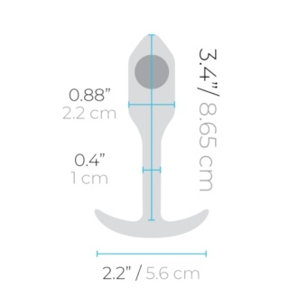 Утяжеленная анальная мини пробка для ношения b-Vibe Snug Plug 1 розовая