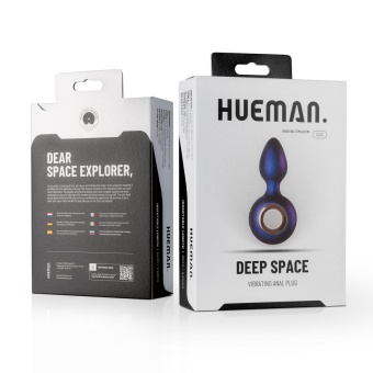 Фиолетовая анальная пробка Deep Space с кольцом держателем - 12,7 см