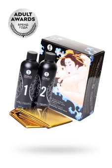 Набор массажных гелей 2в1 для скользкого секса Shunga Экзотические фрукты - 2х250 мл