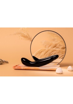 Фаллоимитатор для зоны G Le Wand Crystal G-wand чёрный обсидиан