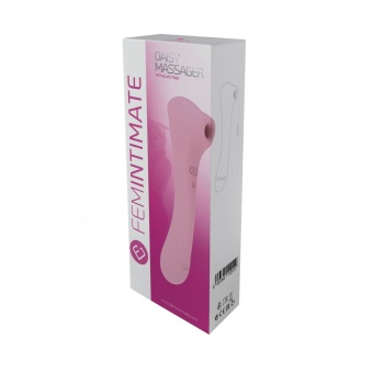 Нежно-розовый двусторонний стимулятор Daisy Massager - 20,2 см.