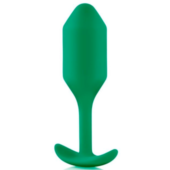 Утяжеленная анальная мини пробка для ношения b-Vibe Snug Plug 2 зеленая