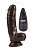Коричневый вибратор-реалистик 6.9 Stud Realistic Dildo - 17,5 см.