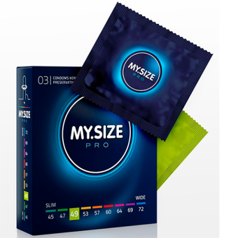 Уменьшенные презервативы MY.SIZE №49 3 шт