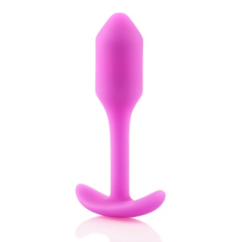 Утяжеленная анальная мини пробка для ношения b-Vibe Snug Plug 1 розовая