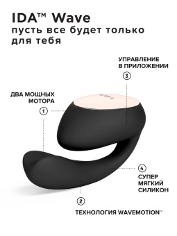 Вибромассажёр для пар LELO Ida Wave чёрный