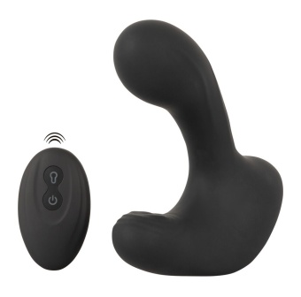 Черная анальная вибропробка с функцией расширения RC Butt Plug with 3 functions