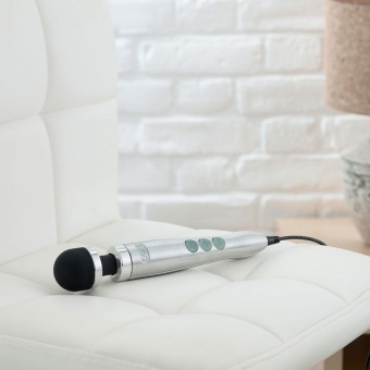 Жезловый вибромассажёр Doxy Number 3 Wand Massager серебристый