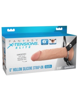Фаллопротез Hollow Silicone Strap-On 15 см телесный