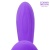 Фиолетовый изогнутый вибромассажер двойного действия - 18 см.
