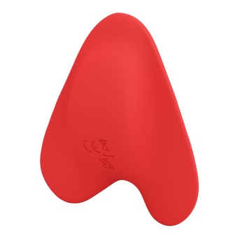 Красный вибратор на палец Carnation