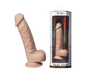 Телесный фаллоимитатор на присоске Real Skin Model 1 - 21 см.