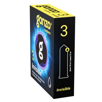 Супертонкие презервативы Ganzo Invisible 3 шт