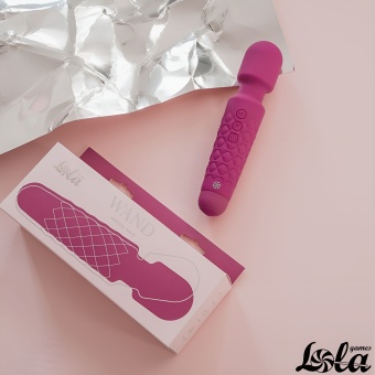 Сливовый жезловый вибромассажер Dreaming Wand - 20 см.