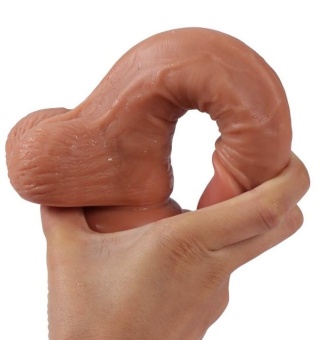 Реалистичный фаллоимитатор Real с трусиками для страпона - 19,5 см