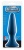 Синяя анальная пробка METAL BALL BUTT PLUG - 15 см.
