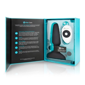 Анальная вибропробка с ротацией b-Vibe Rimming чёрная