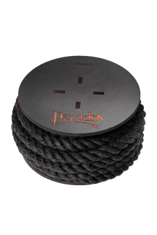 Черная веревка для шибари на катушке - 5 м.