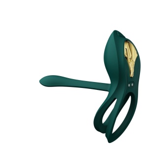 Эрекционное кольцо с вибрацией и пультом дистанционного управления Zalo Bayek зелёное