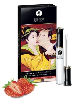 Блеск для губ для орального секса Shunga Клубника и шампанское 10 мл