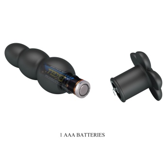 Черный анальный вибростимулятор Jadier - 11 см.