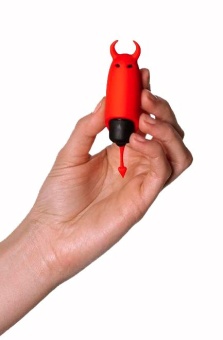 Мощная вибропулька Маленький Демон Mini Vibrator Devol красный 8,5 см