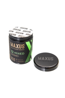 Микс-набор презервативов Maxus Mixed X-Edition 12 шт с кейсом