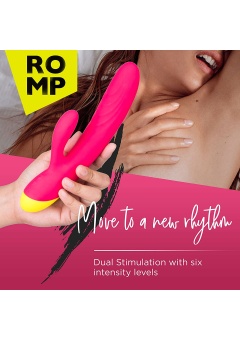 Вибратор с клиторальным стимулятором Romp Jazz Rabbit Vibrator малиновый