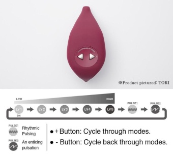 Минивибратор птичка Tenga Iroha+ Tori бордовый