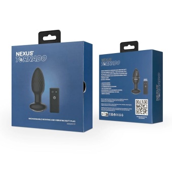 Анальная вращающаяся вибропробка Nexus Tornado Medium чёрная