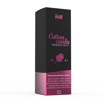 Разогревающий гель Intt Cotton Candy со вкусом сахарной ваты - 30 мл