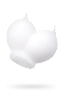 Белая сувенирная свеча «Сиськи»