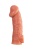 Телесная насадка на фаллос с отверстием для мошонки Cock Sleeve 001 Size L - 17,6 см.