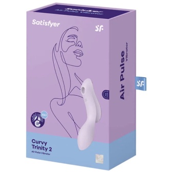 Вакуумный вибростимулятор с изгибом Satisfyer Curvy Trinity 2 сиреневый