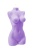 Фиолетовая интерьерная свеча в форме женского торса - 850 гр.