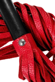 Плеть из натуральной кожи Pecado BDSM 50 см красная