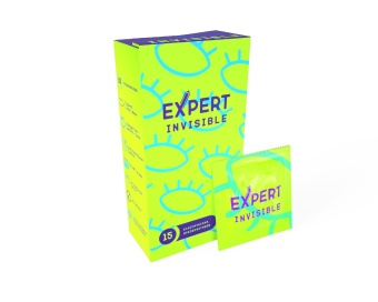 Ультратонкие презервативы Expert Invisible 15 шт