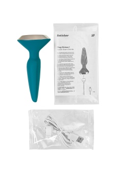 Анальная вибропробка Satisfyer Plug Ilicious 1 с приложением бирюзовая