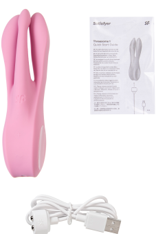 Вибростимулятор Satisfyer Threesome 1 с тремя кончиками розовый