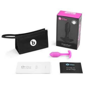 Утяжеленная анальная мини пробка для ношения b-Vibe Snug Plug 1 розовая