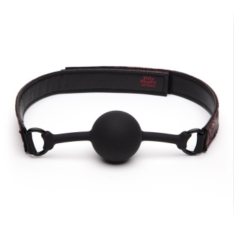 Двусторонний кляп с шариком 50 оттенков серого Sweet Anticipation